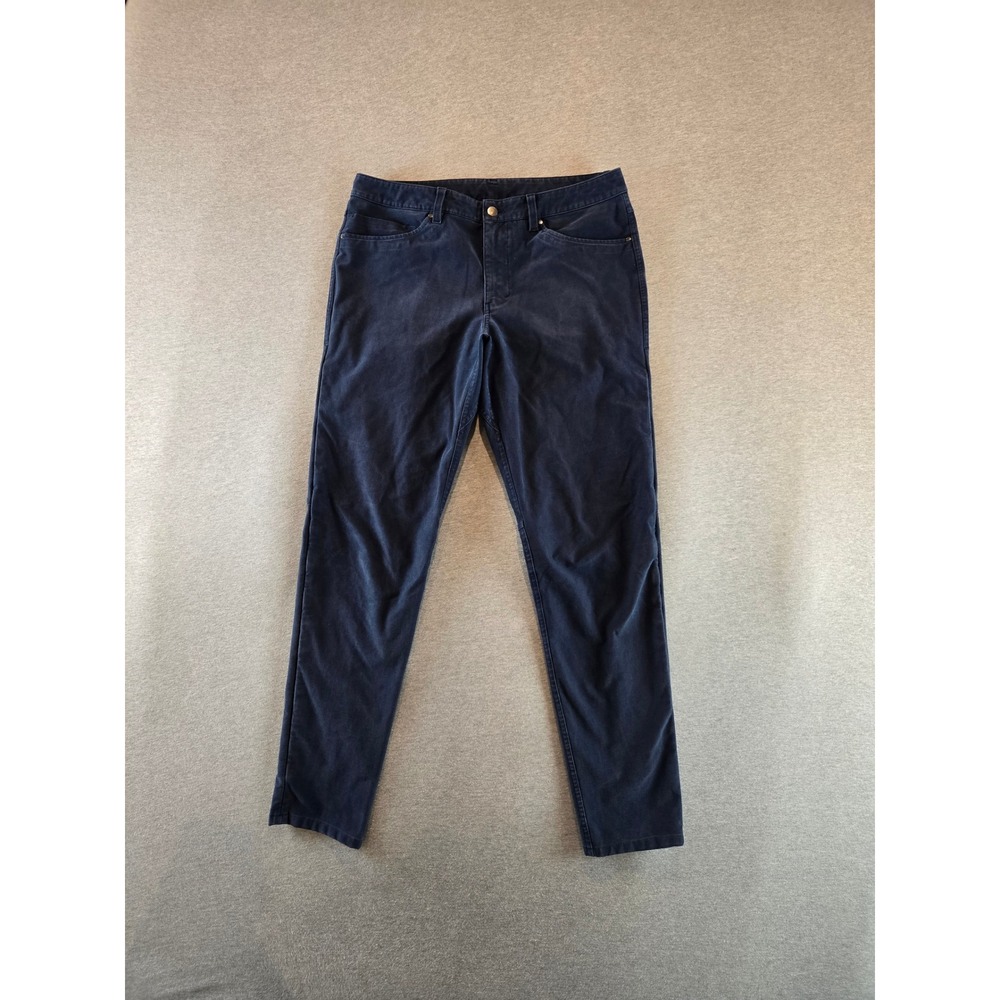 Lululemon Pant Mens 34 Navy Blue ABC Slim Fit 5 Pocket Utilitech Performance